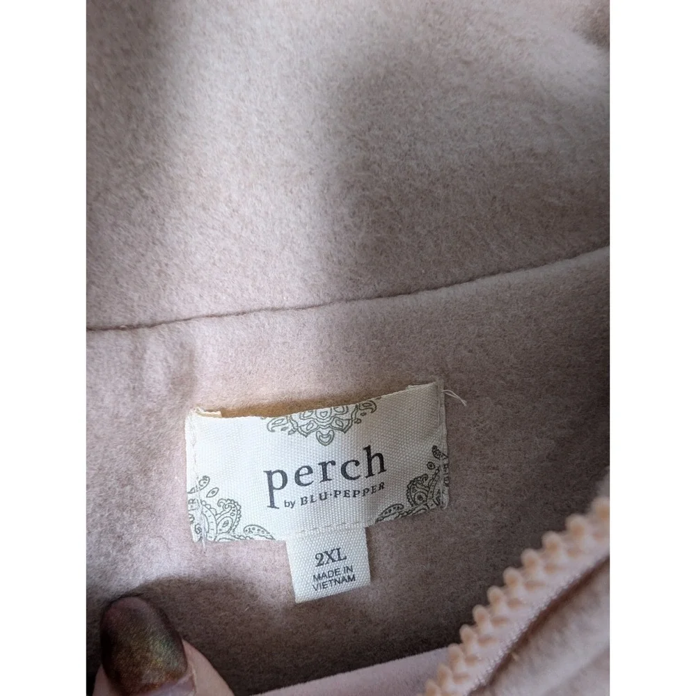 PERCH by Blu Pepper‎ Pop Lus Size 2X Tan Zip Up Jacket